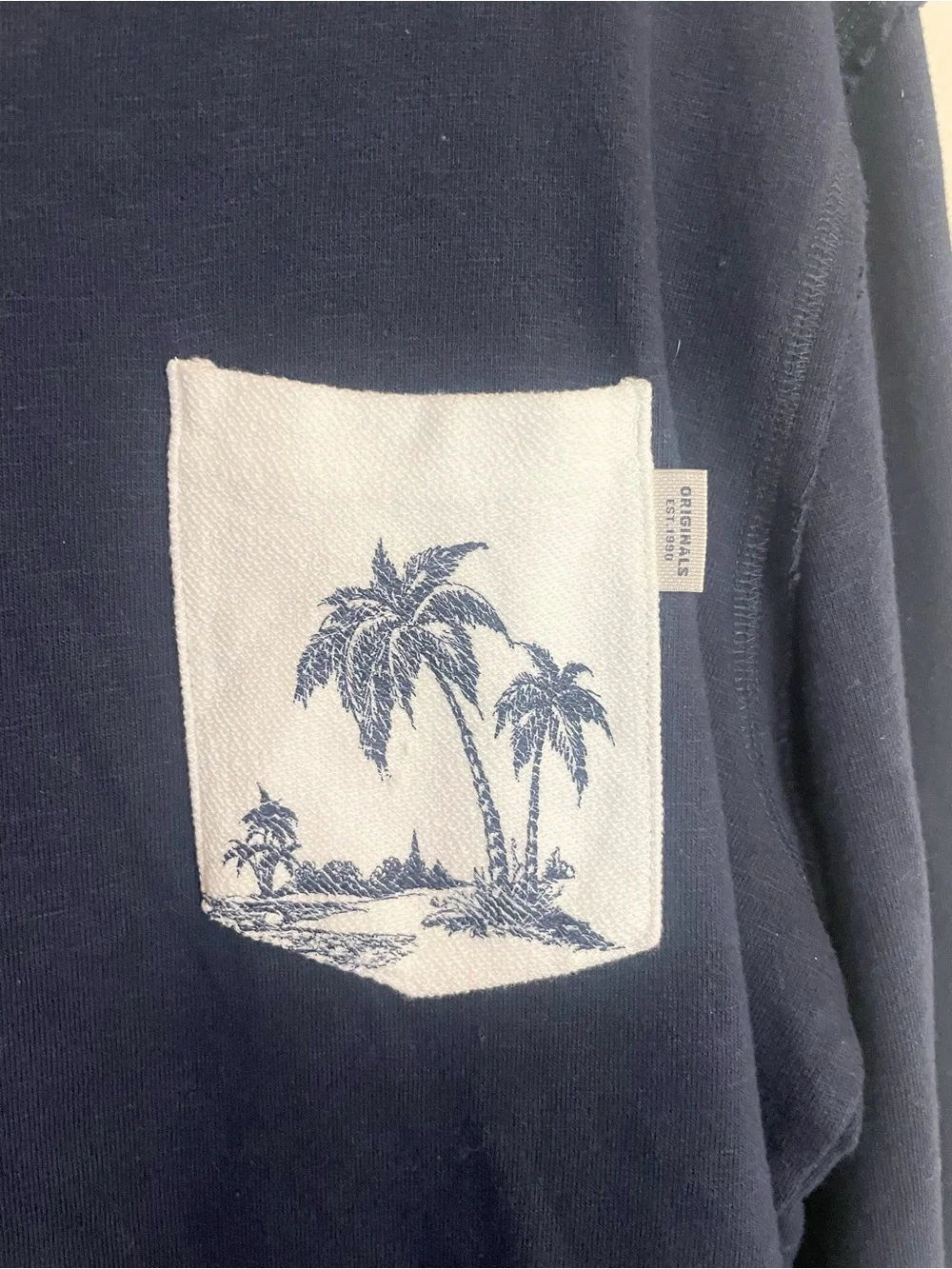 Jack & Jones JORMIRAGE Navy Palm Pocket Sweatshirt XL